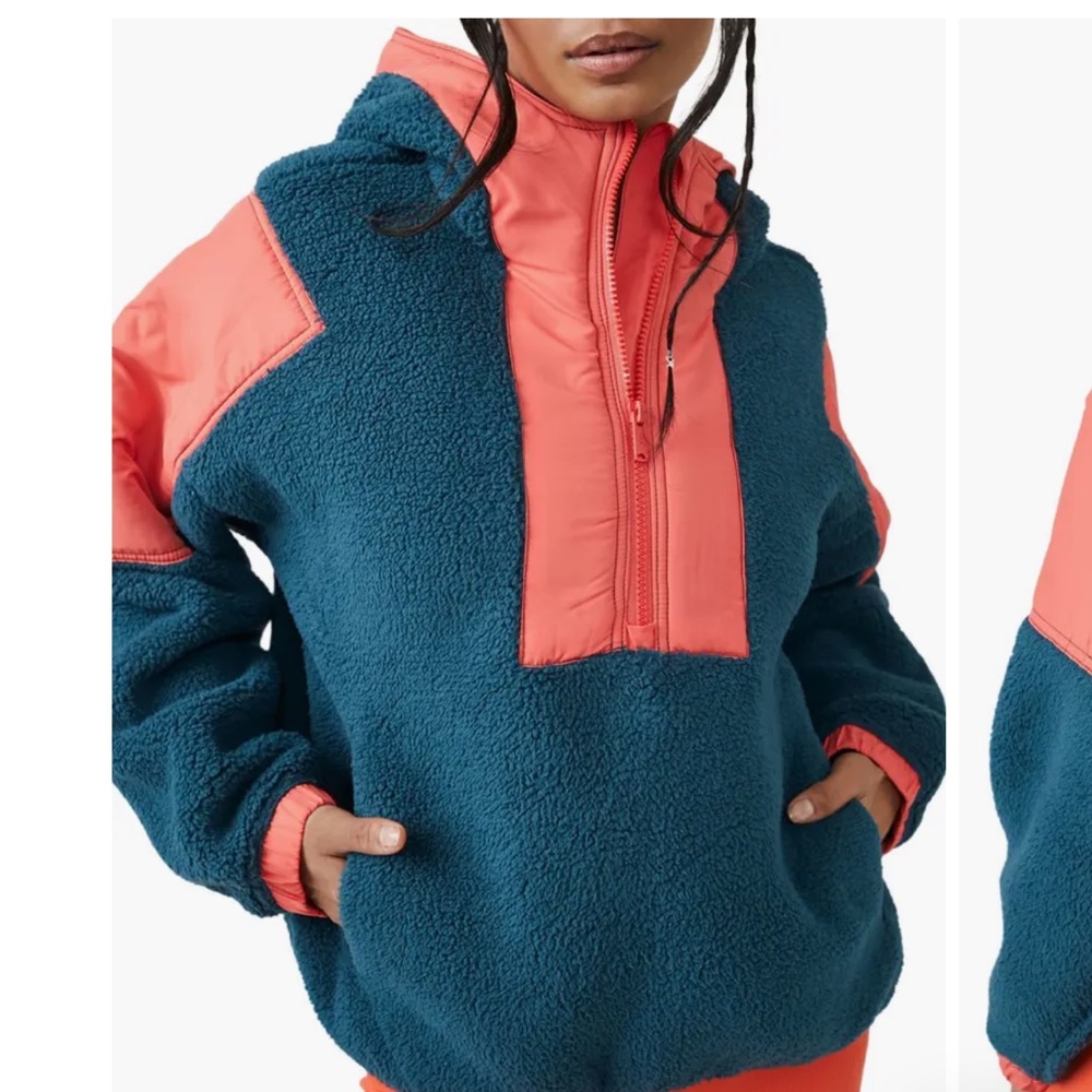FP Movement Lead the Pack Fleece Hooded Pullover, NWT.